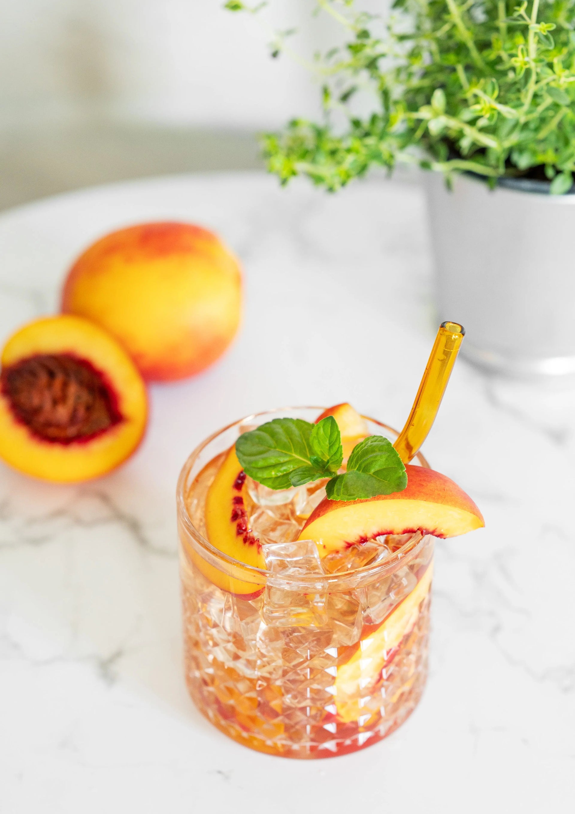 Peach Basil Spritz