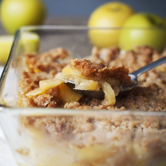 Vanilla Apple Crisp with Cara Cara Orange Balsamic