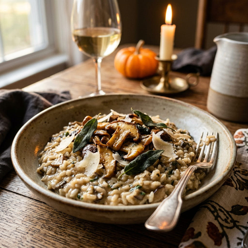Creamy Mushroom Sage Risotto