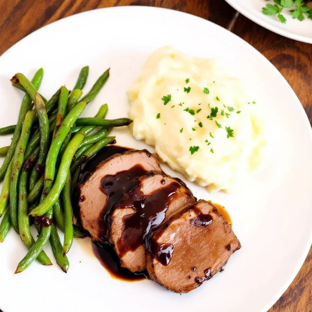 Chocolate Garlic Balsamic Pork Tenderloin