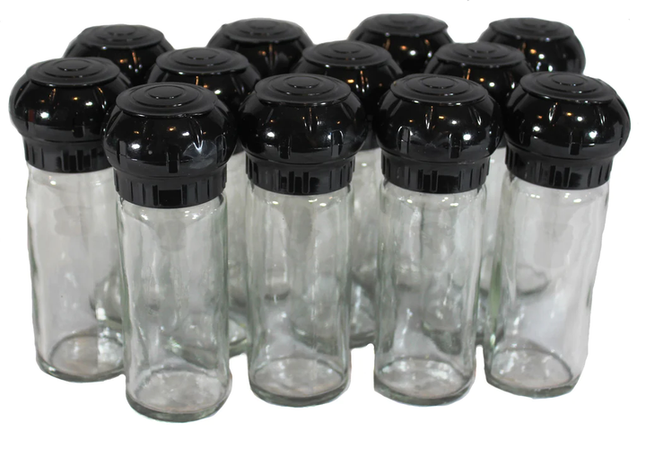 Glass Spice Bottle with Plastic Grinder Top