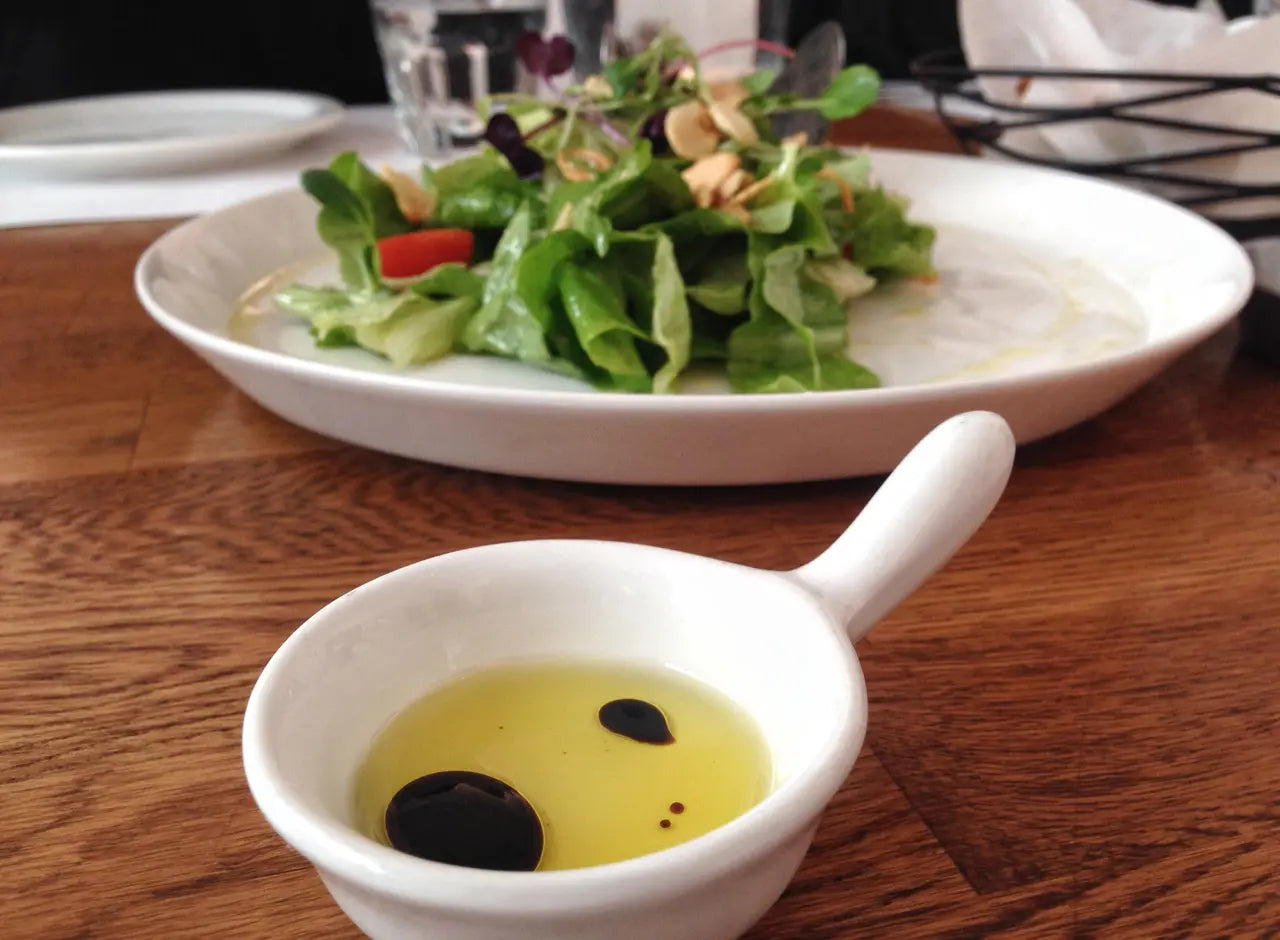 Olive Oil and Vinegar with Salad