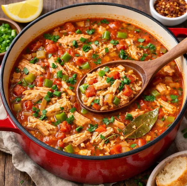 Cajun Inspired Chicken & Rice Soup