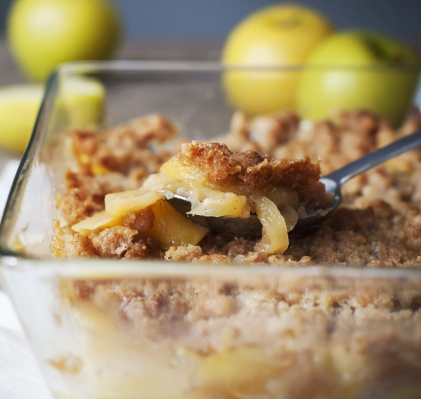Vanilla Apple Crisp with Cara Cara Orange Balsamic