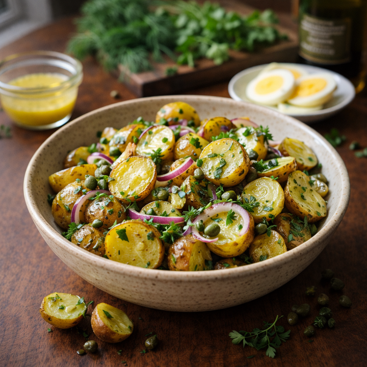 Dill Roasted Potato Salad with Lemon Dijon Dressing