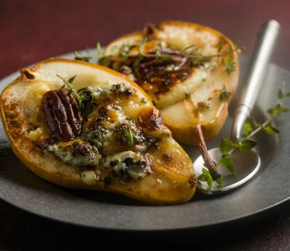 Roasted Pears with Gorgonzola & Walnuts
