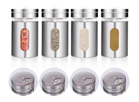 stainless steel spice shaker jars