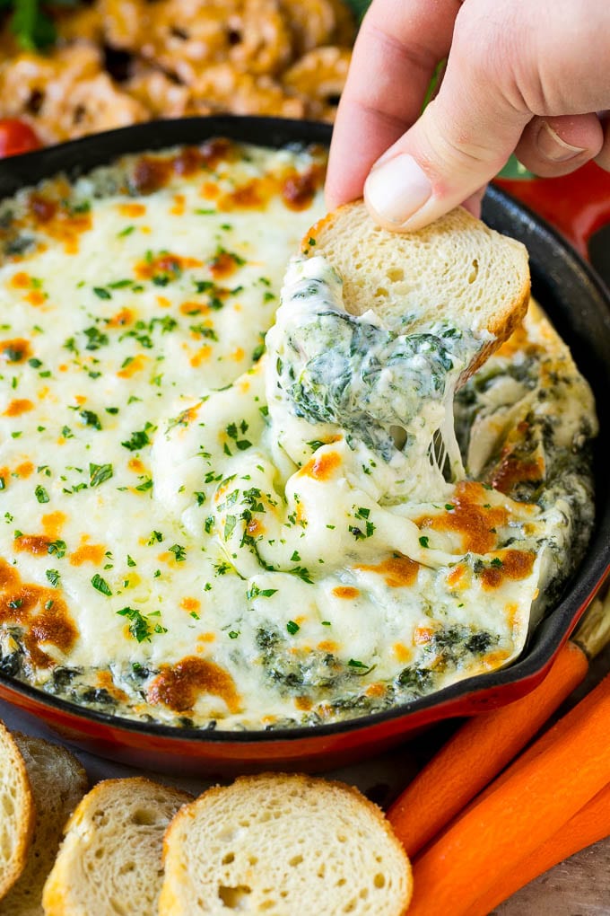 Parmesan Garlic Spinach Dip