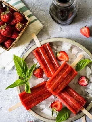 Strawberry Popsicles