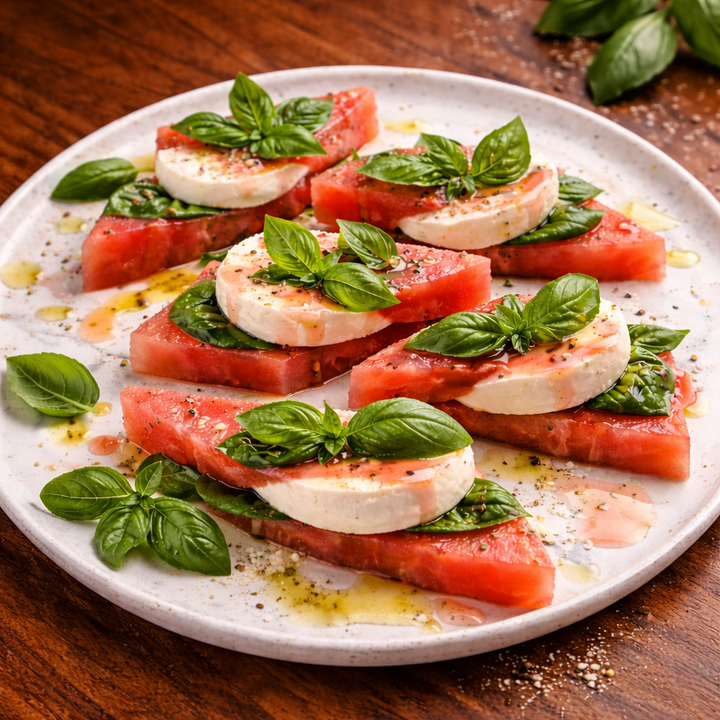 Watermelon Basil Caprese