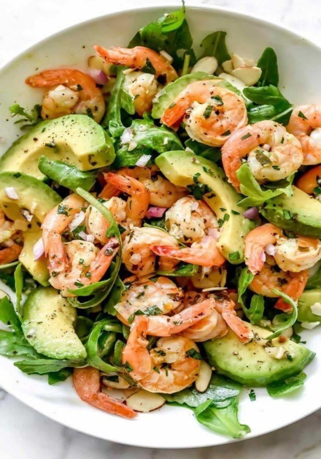 Lemongrass Herb Shrimp Avocado Salad