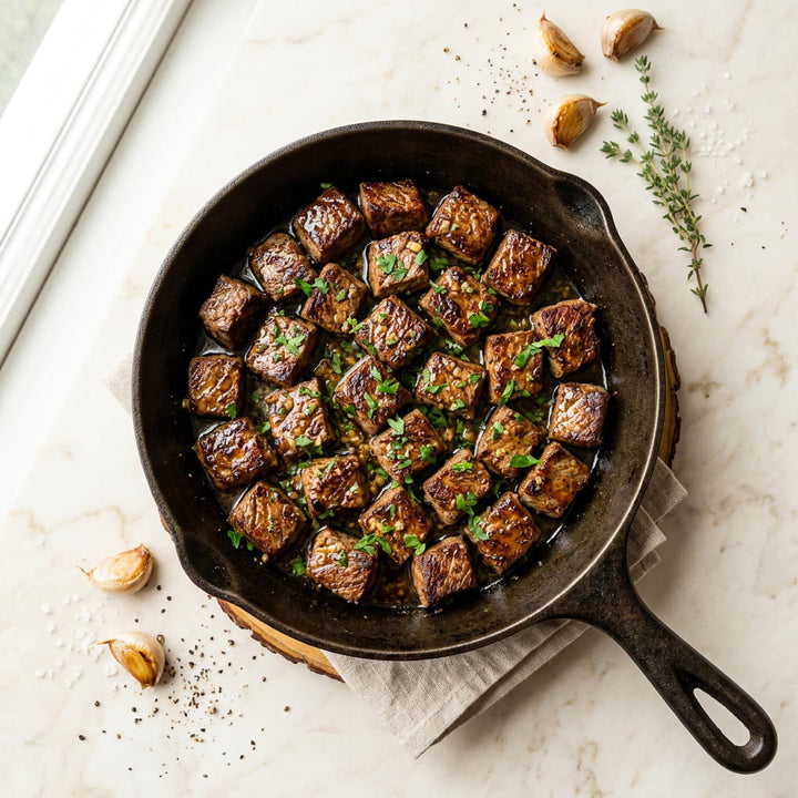 15-Minute Garlic Butter Steak Bites