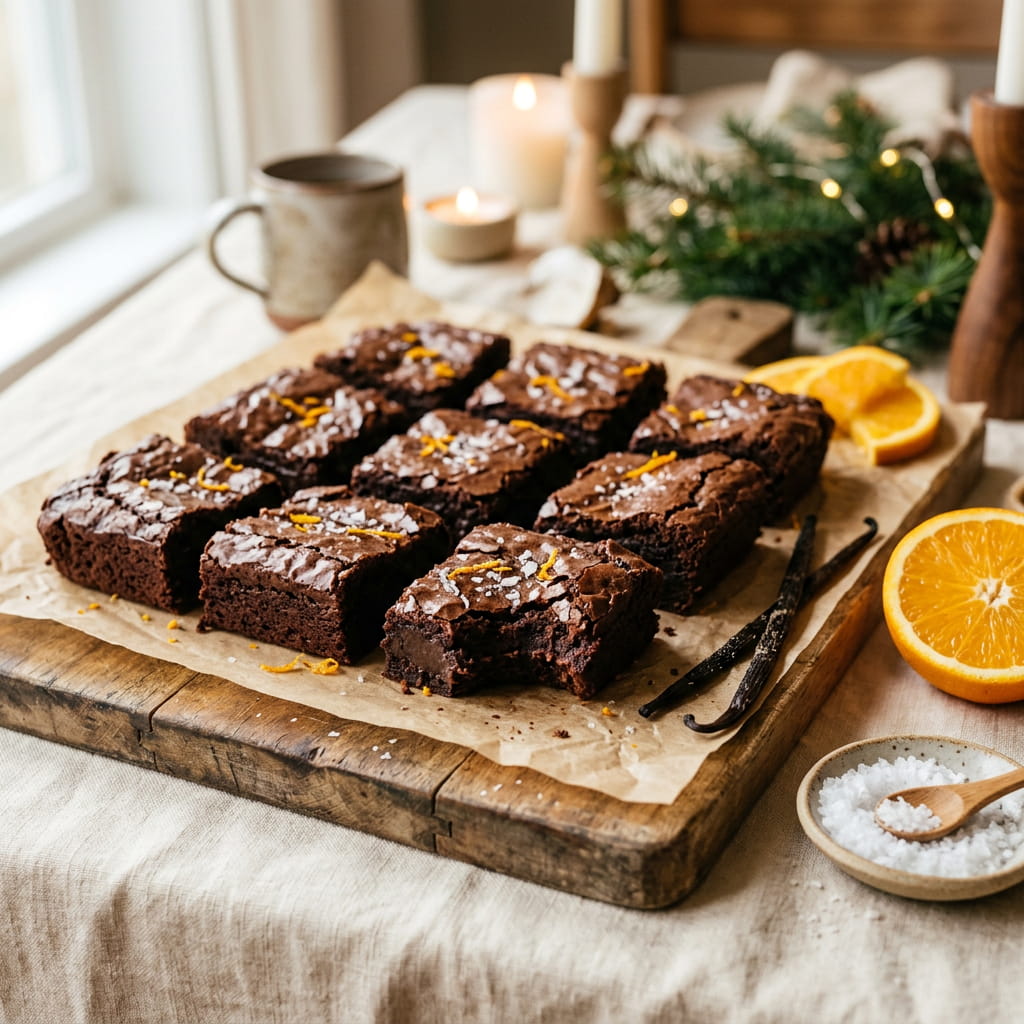 Orange Olive Oil Brownies