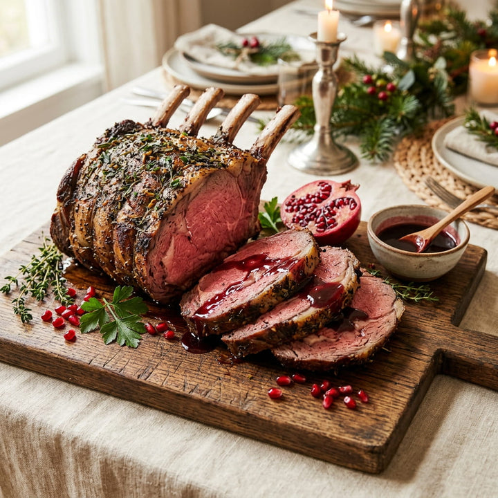 Pomegranate Glazed Prime Rib