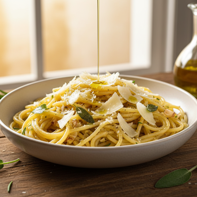 Tuscan herb olive oil pasta
