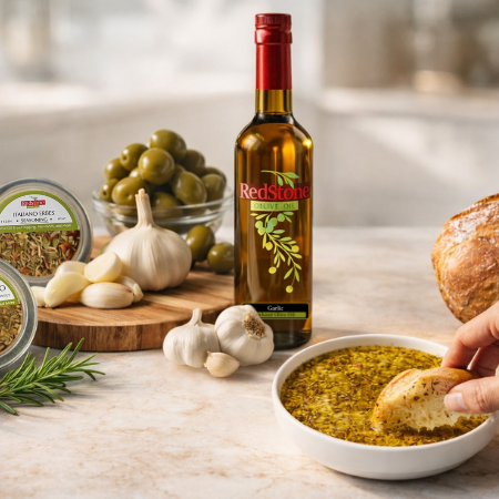 Garlic olive oil bread dip