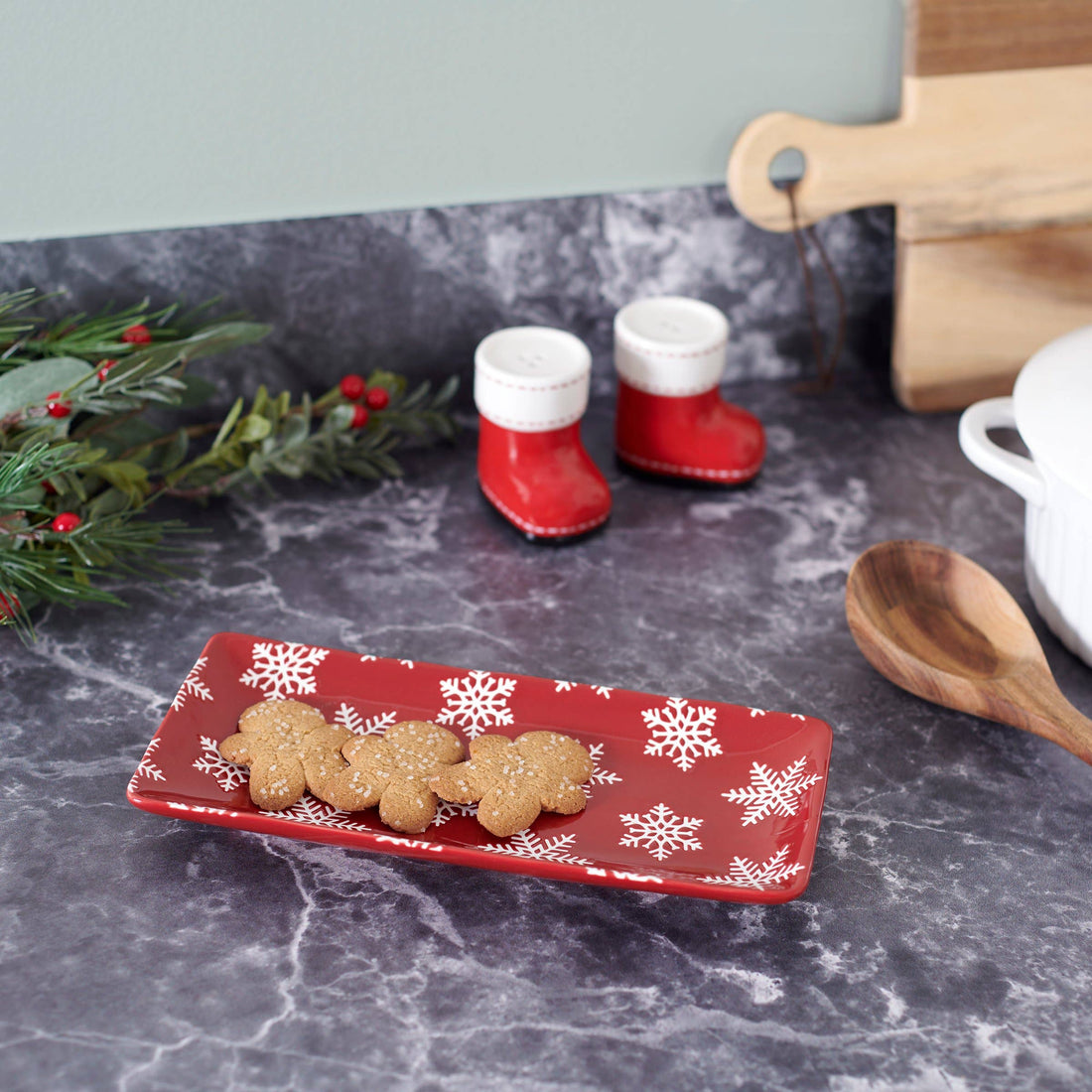 Snowflake Rectangular Platter