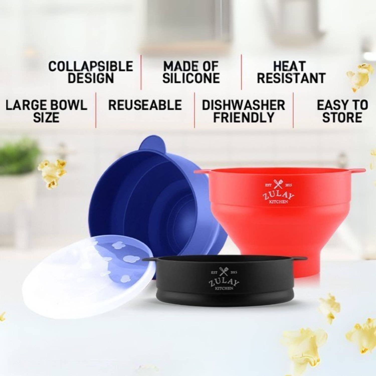 Collapsible Microwave Popcorn Popper