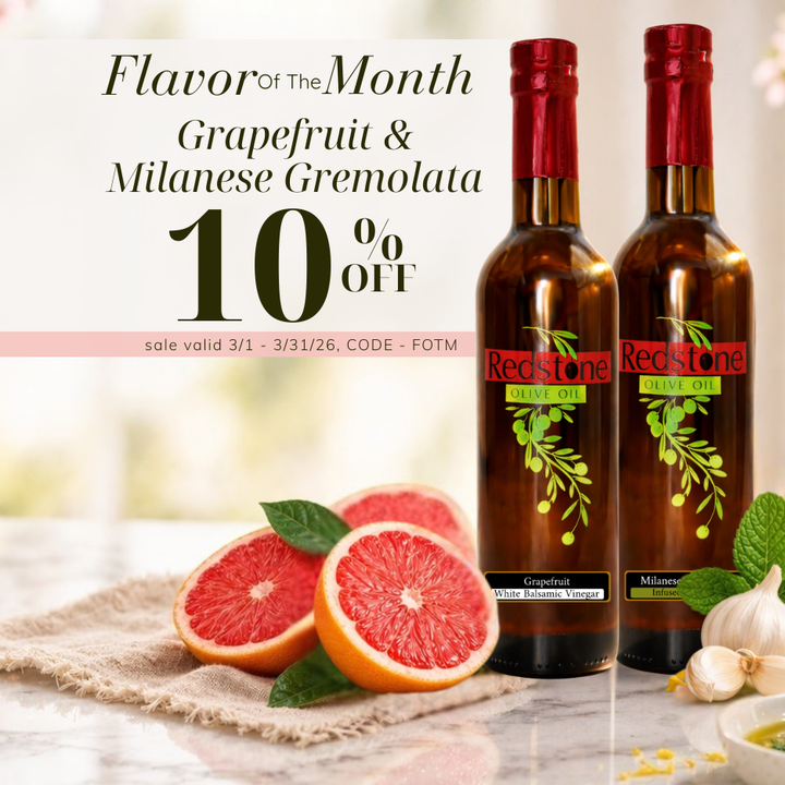 Flavor of the Month | Grapefruit Balsamic & Milanese Gremolata Olive Oil Pairing