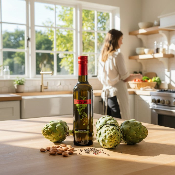 Arbequina olive oil from California