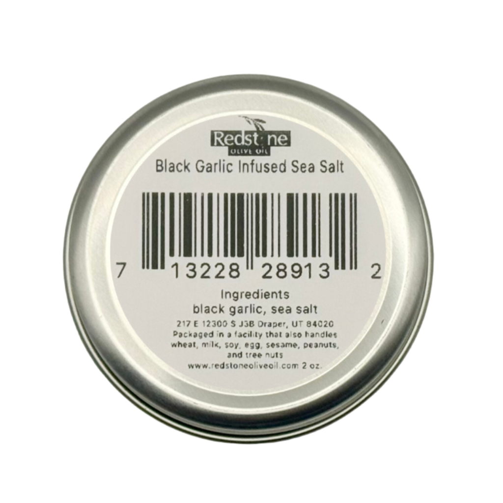 Black Garlic Sea Salt with ingredients