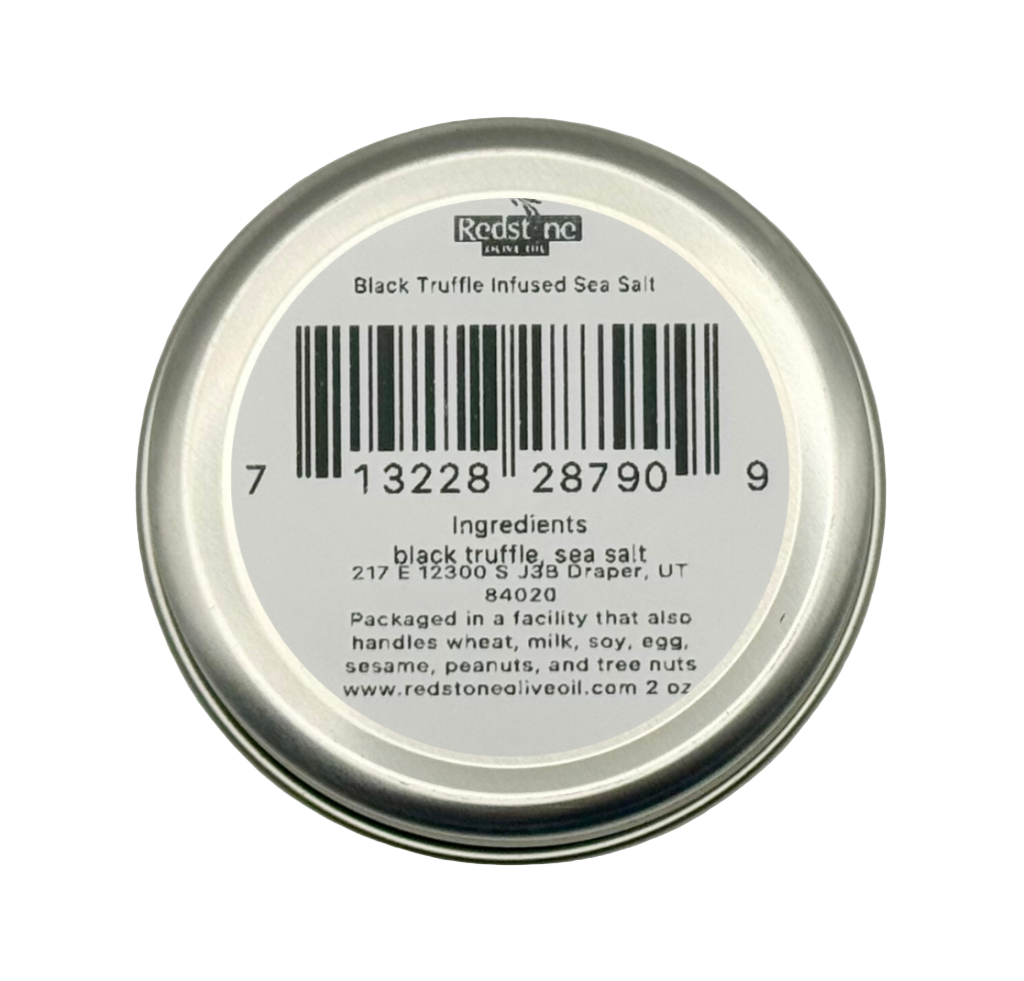Black Truffle Sea Salt with ingredients