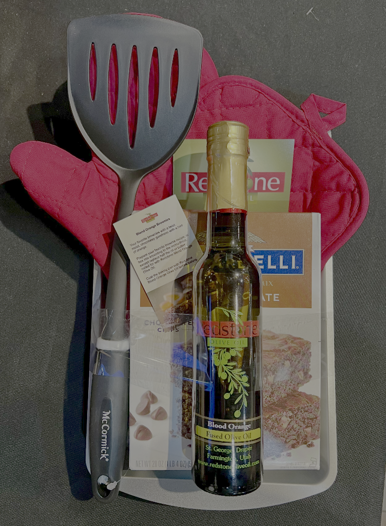 Brownie Orange Olive Oil Gift Set unwrapped