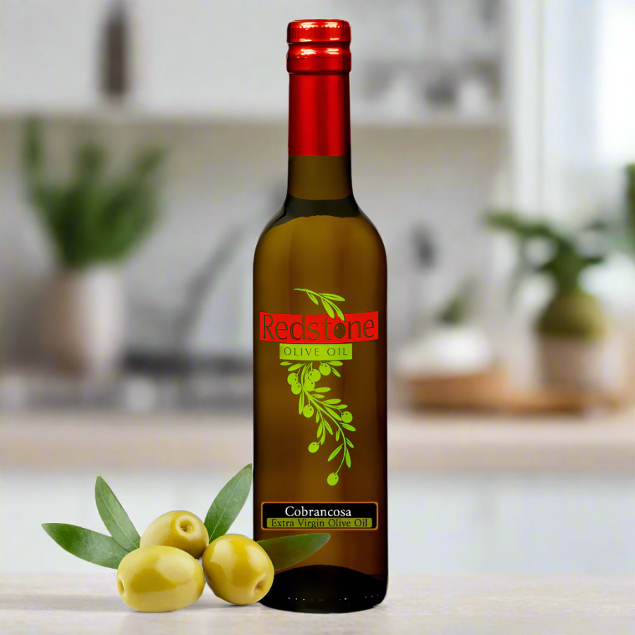 bottle of Cobrancosa Medium Extra Virgin Olive Oil