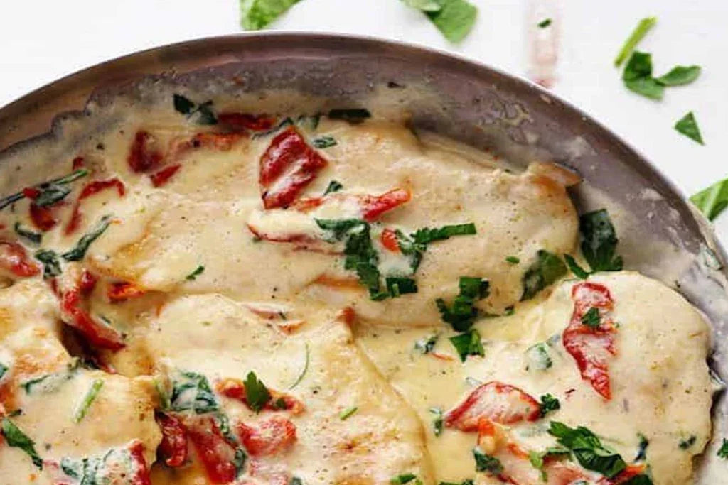 Tuscan Lemon Chicken in sauce pan