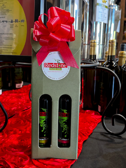Deluxe Gift Set - Tuscan Herb Olive Oil & Traditional Vinegar with Tuscan Herb Olive Oil and Traditional Vinegar 200 mL each bottle