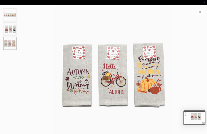 Fall Harvest Saying Tea Towel
