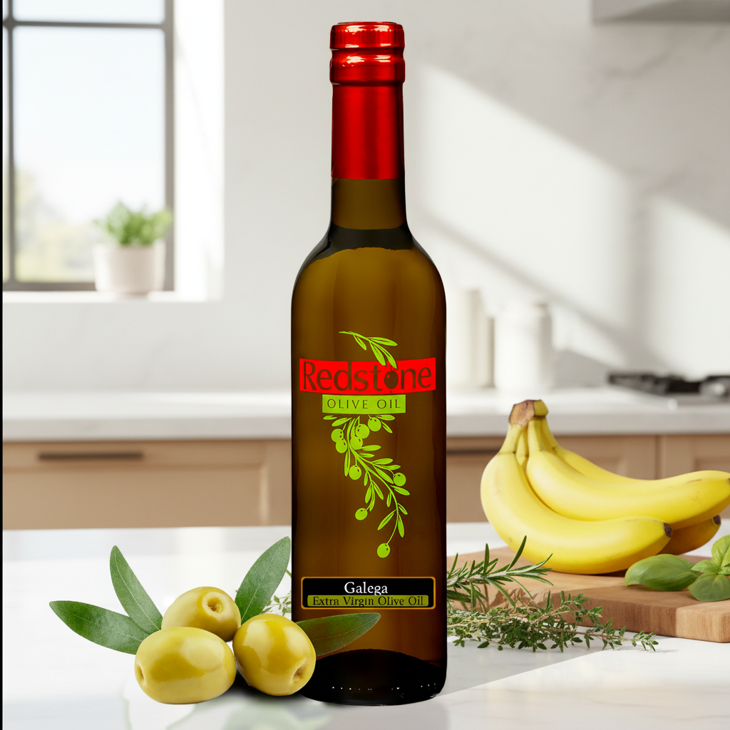 Galega EVOO on kitchen counter