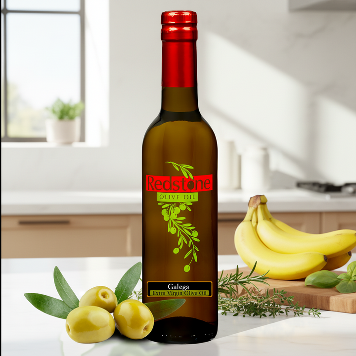 Galega EVOO on kitchen counter