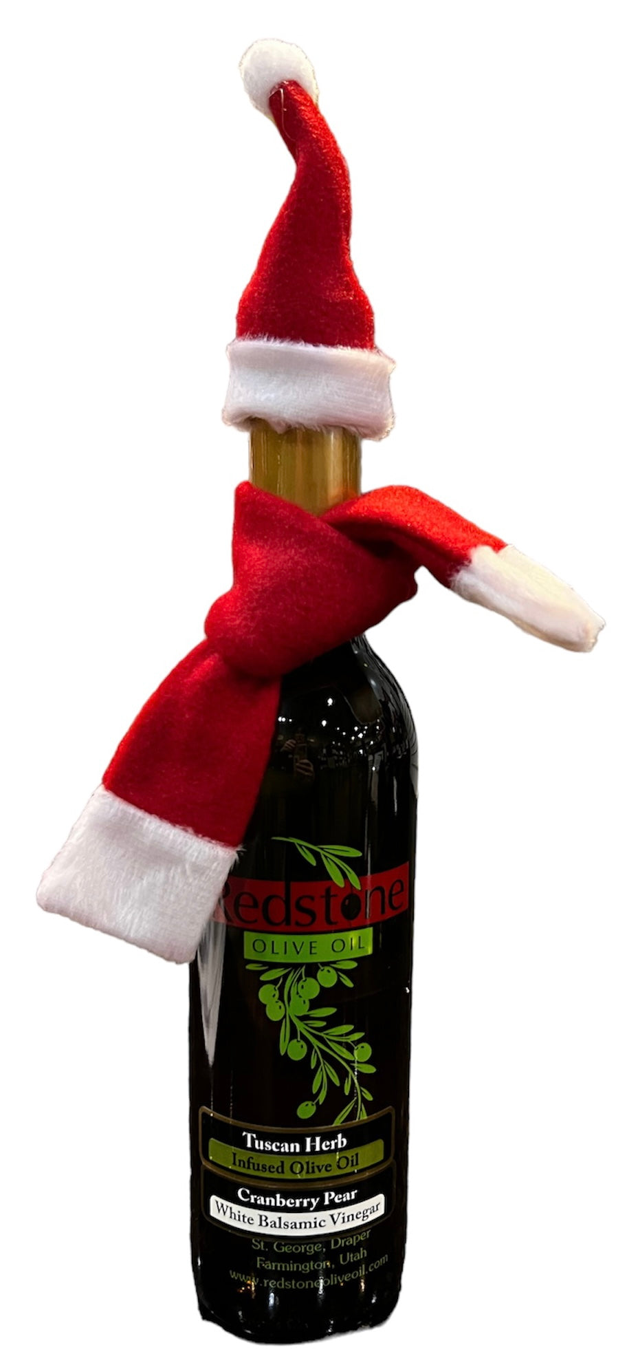 Santa Hat and scarf for bottle