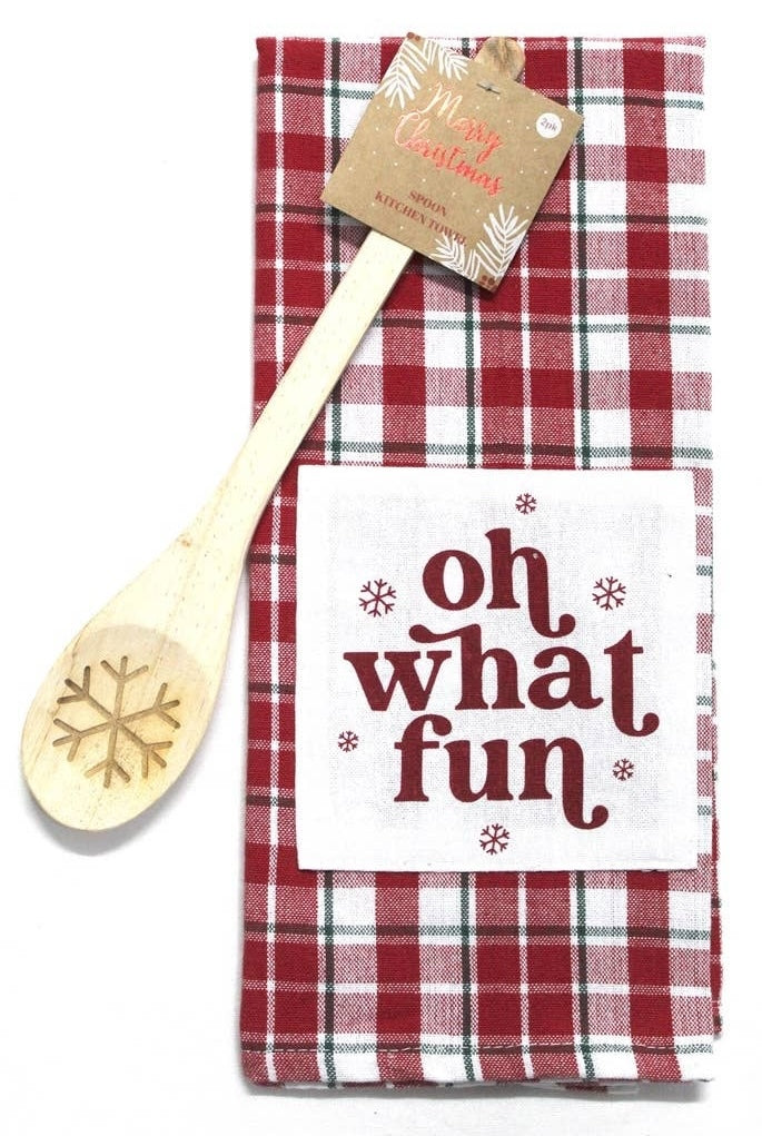 Holiday Towel and Spoon - Oh What Fun