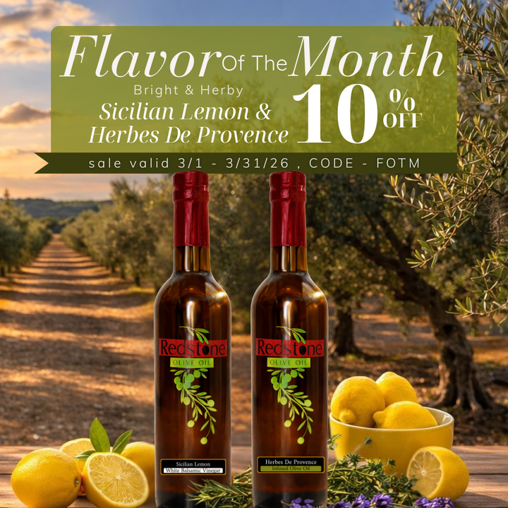 Flavor of the Month | Sicilian Lemon Balsamic & Herbes de Provence Olive Oil Pairing