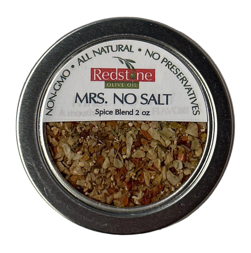 Mrs. No Salt Spice Blend in a red container