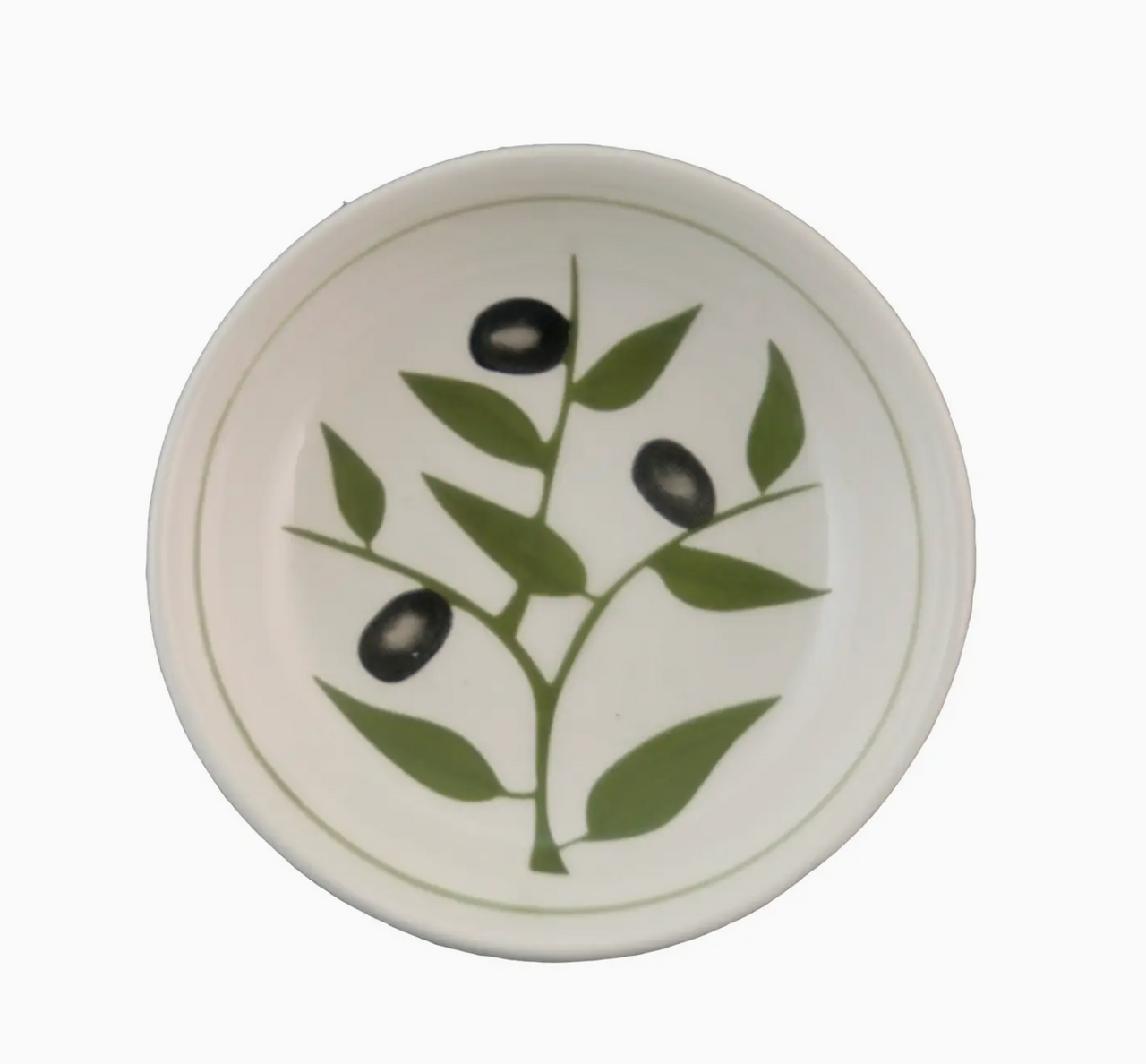 Oil & Vnegar Dipping Dish with Olive Branch