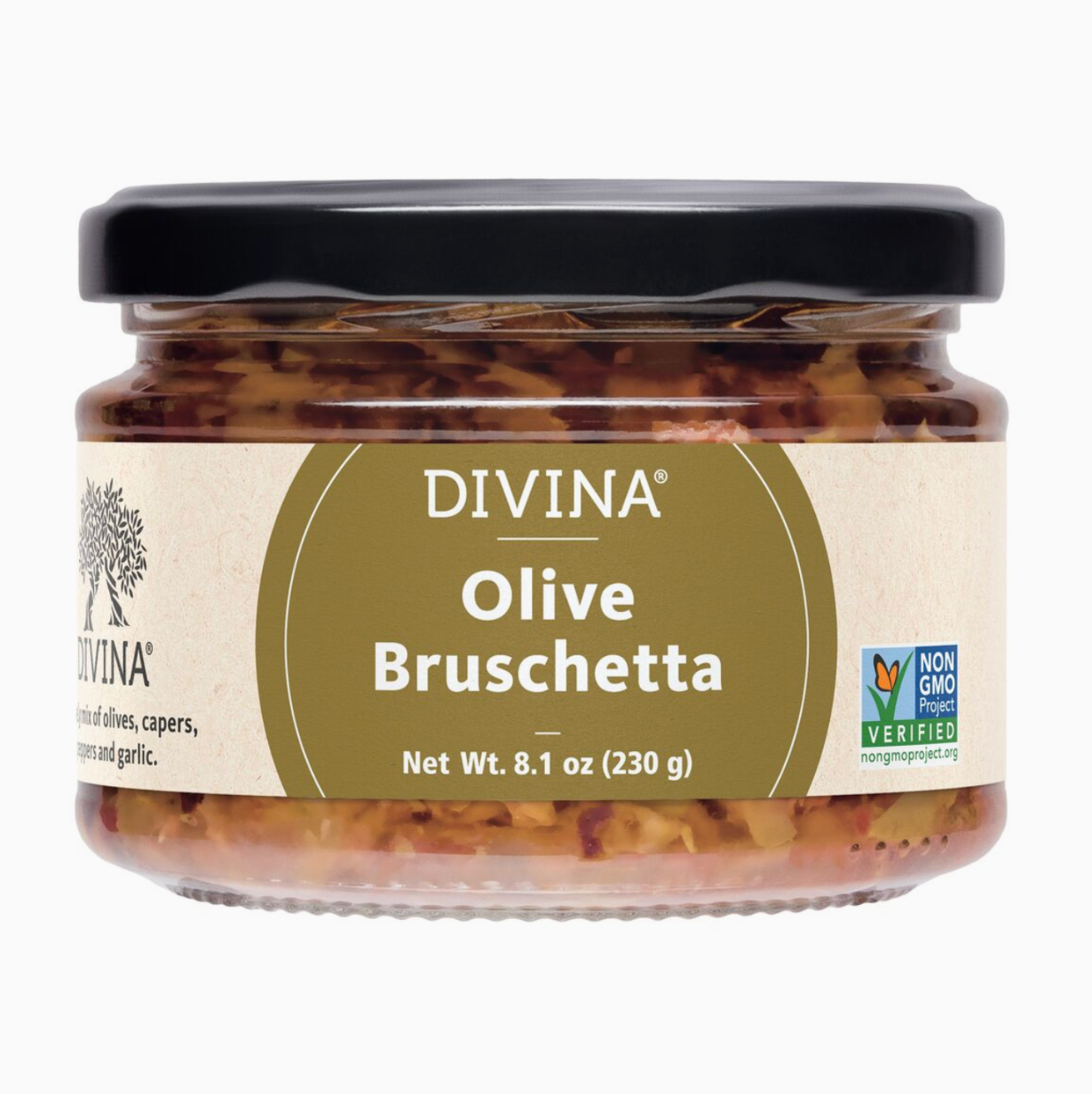 jar of olive bruschetta