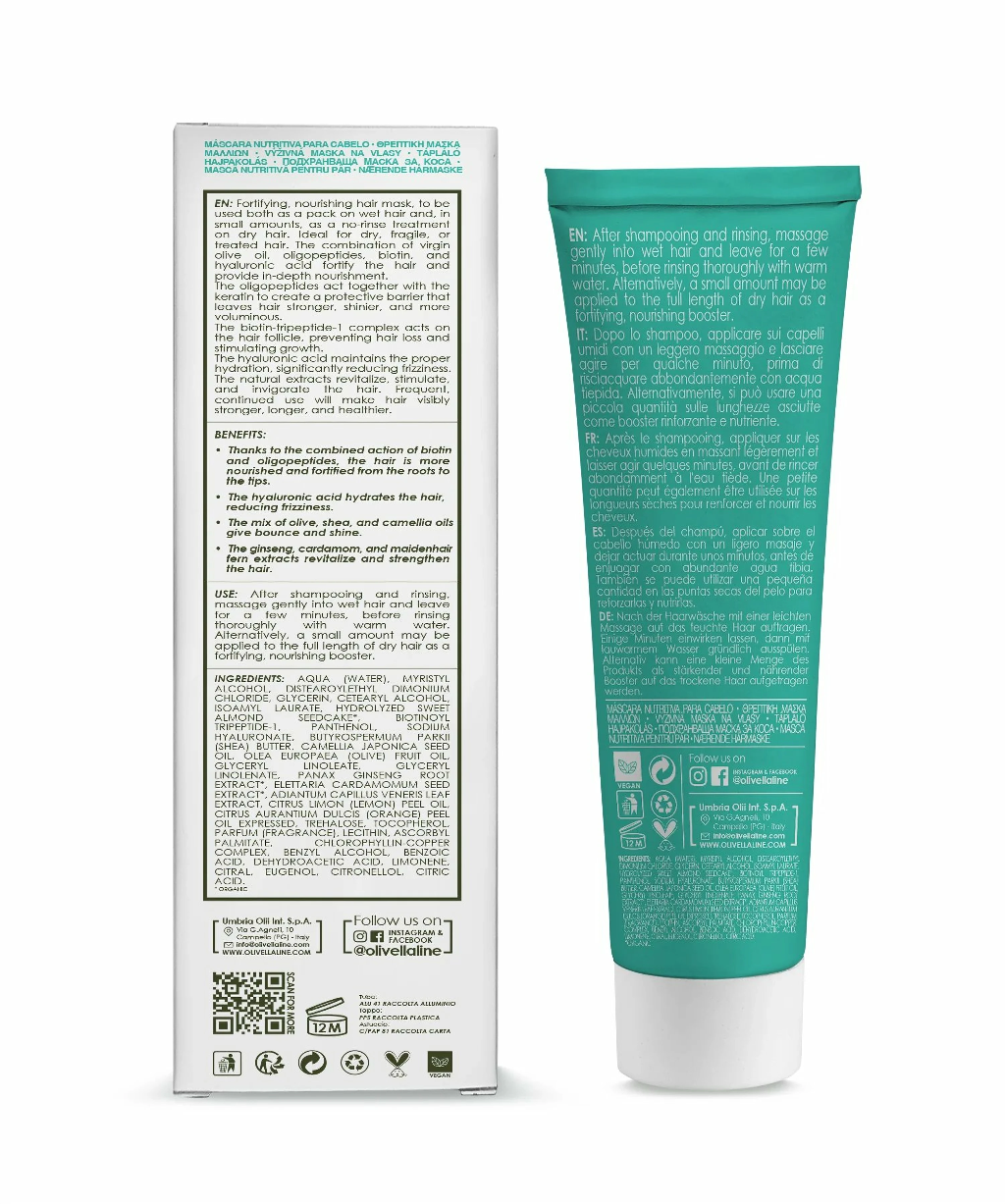 Olivella Hair Mask Back of Tube