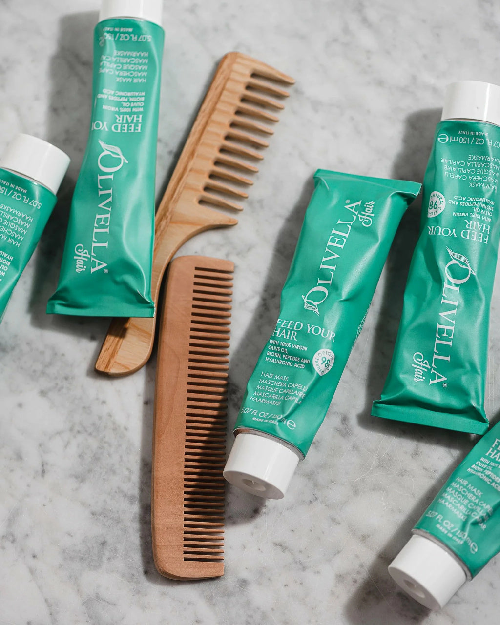 Olivella Hair Mask tube with comb