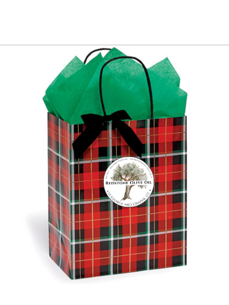 Plaid Bag with Redstone Logo