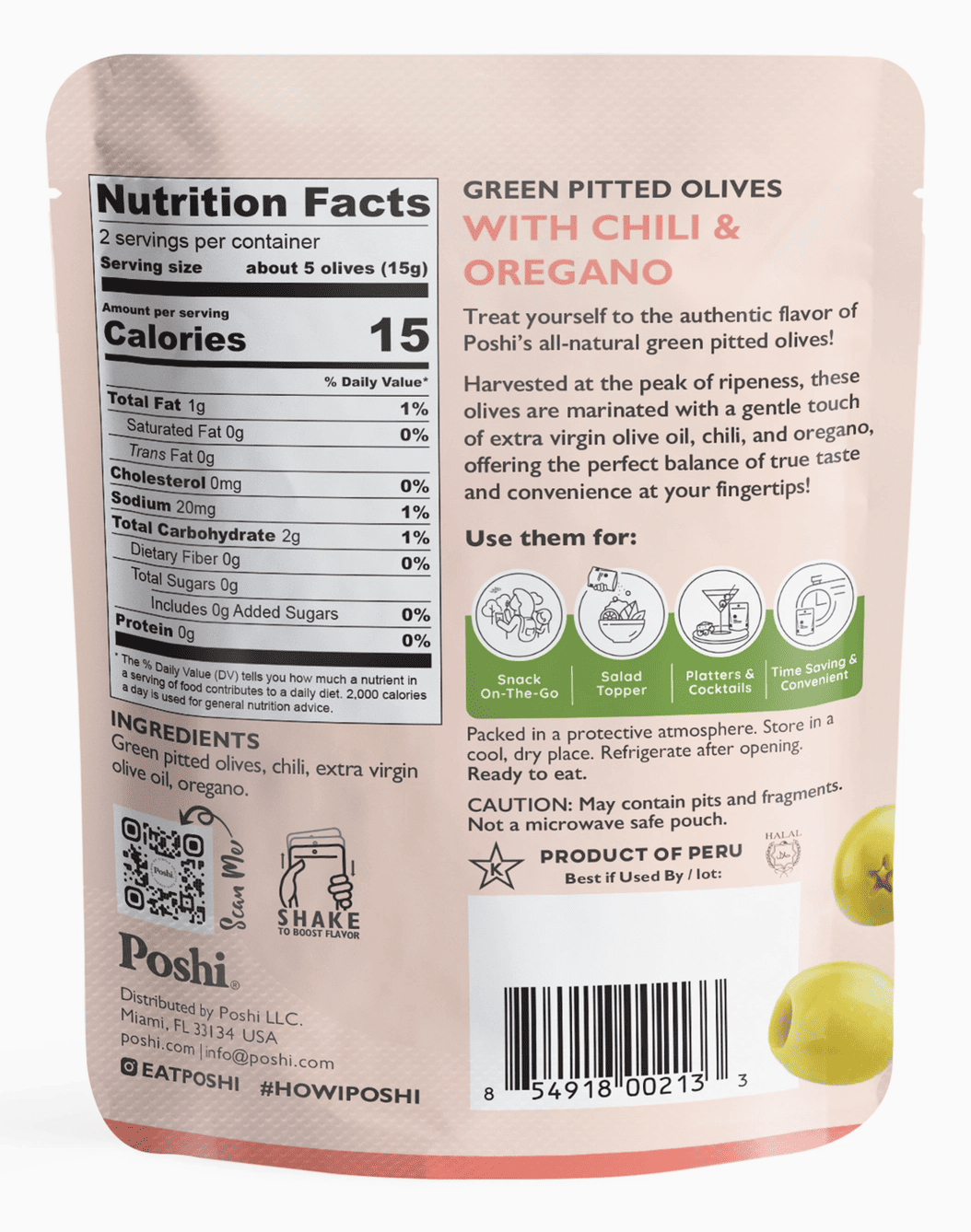 Green Olives Chili & Oregano