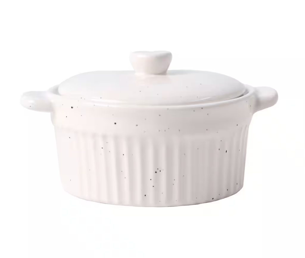 White Ramkin with lid