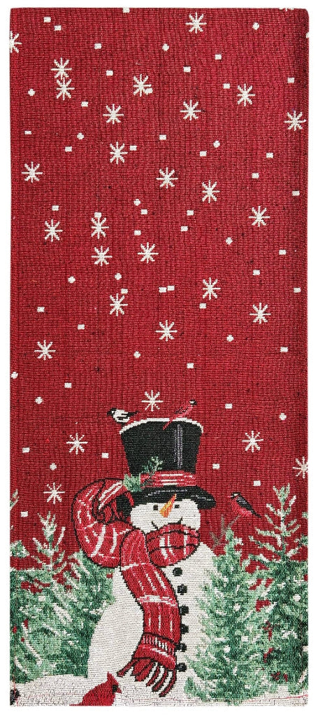 Snowman_Tapestry_Red_with_Plaid_Scarf