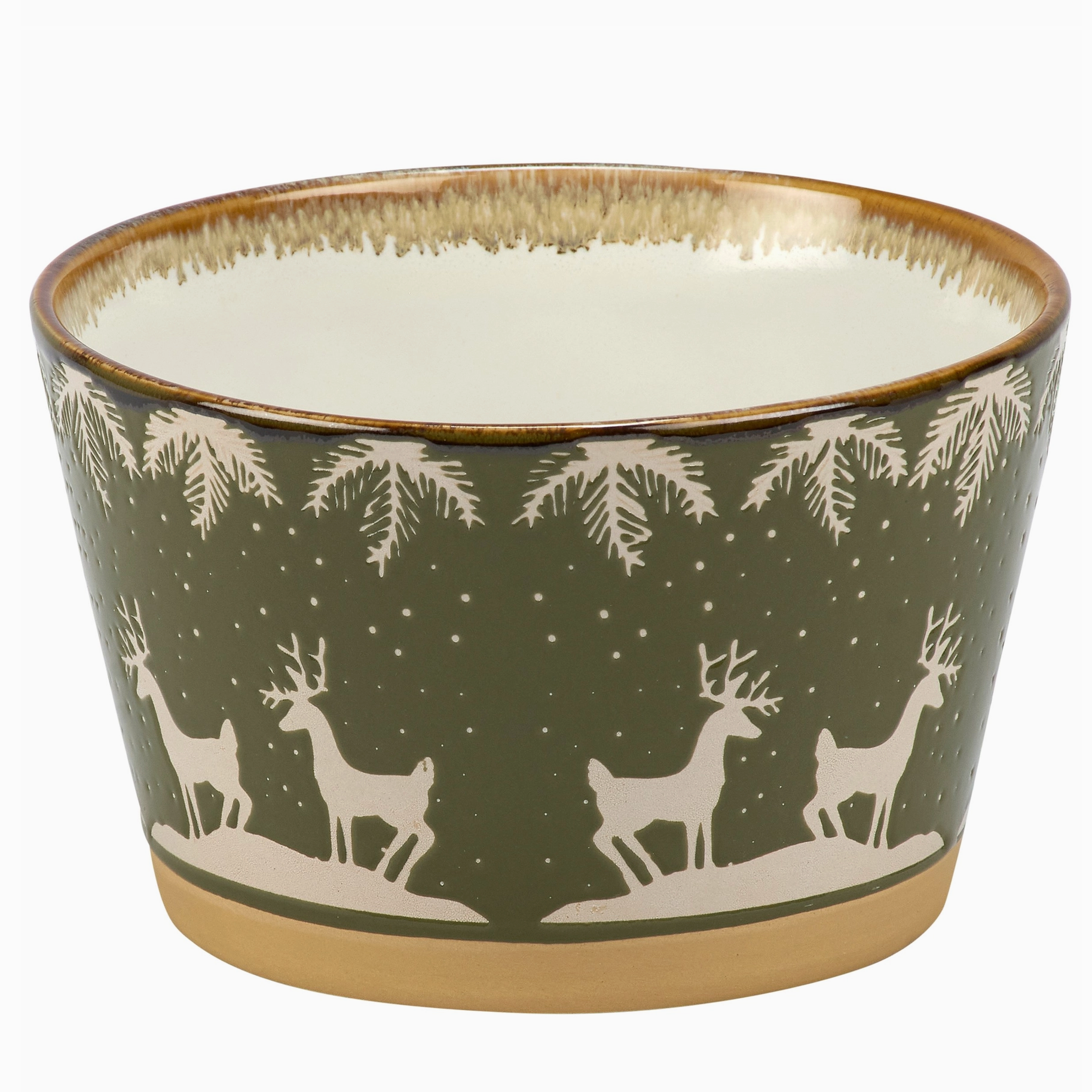 White Deer Ceramic Bowl