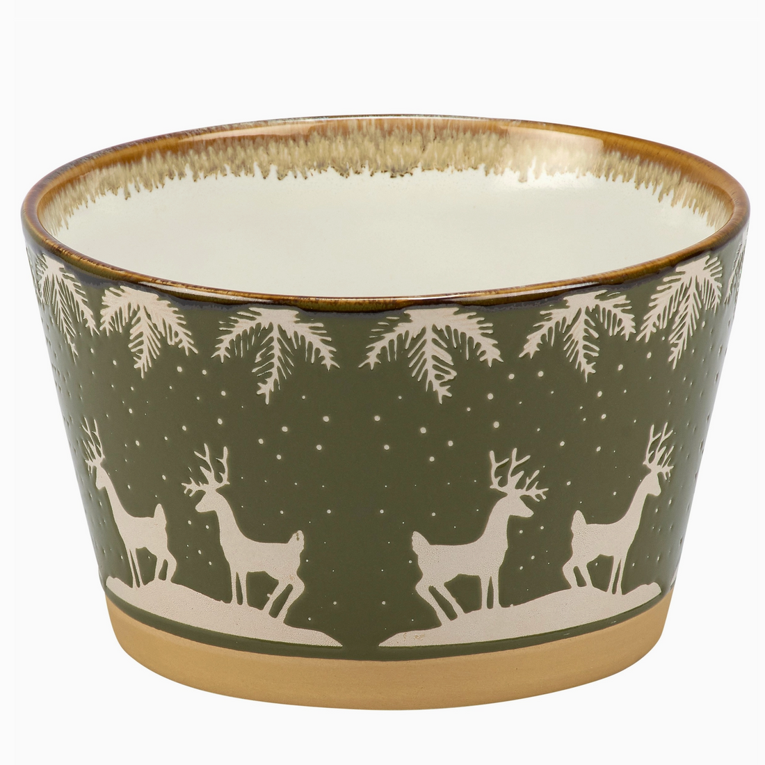 White Deer Ceramic Bowl