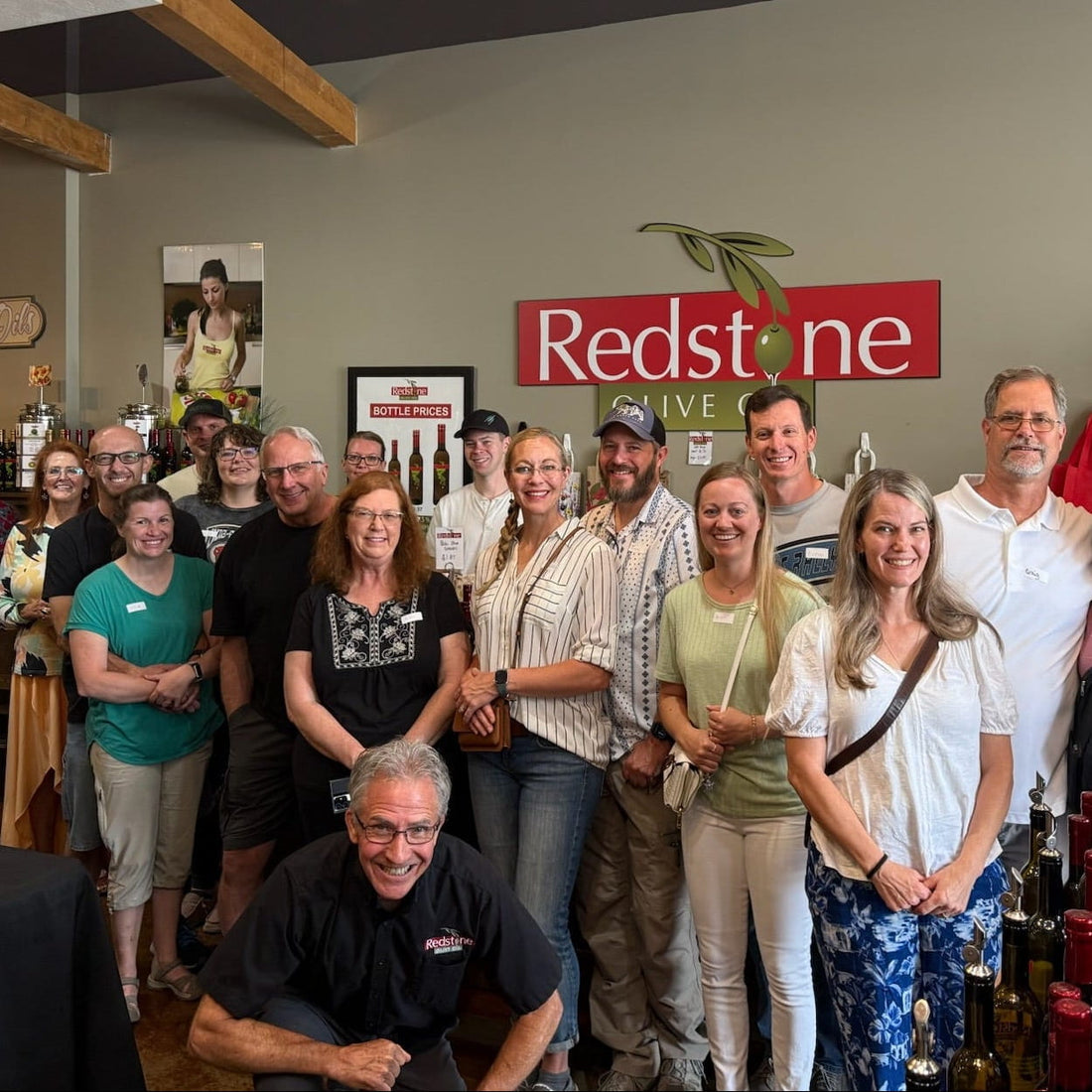 Redstone Olive Oil Lunch & Learn class group with owner John DeRosa at Draper and St. George store