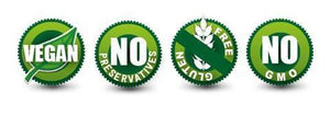 Vegan No Preservatives Gluten Free Non GMO