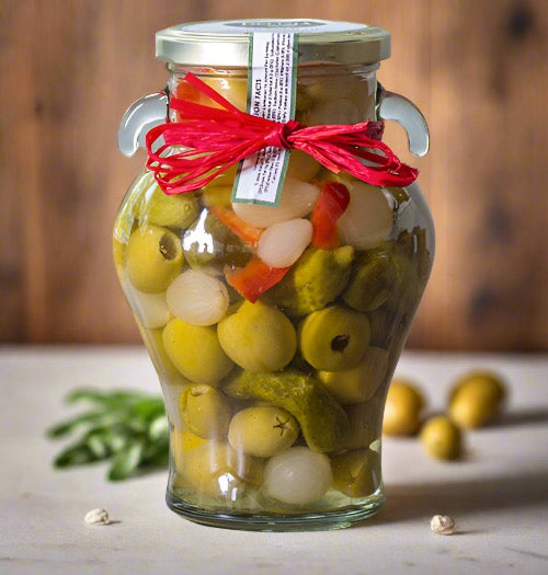 Pickled Mix with Olives, Gherkins, Peppers, Chilis Onions